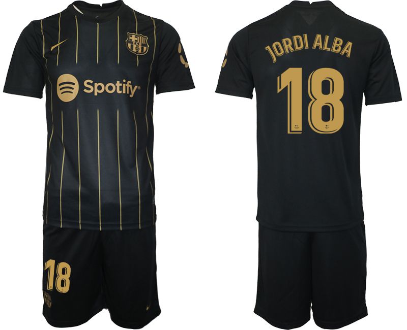 Men 2022-2023 Club Barcelona Black away 18 Soccer Jersey